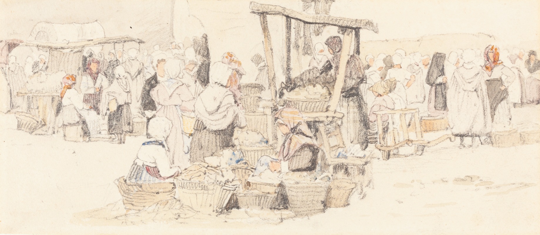 Samuel Prout - An Outdoor Market