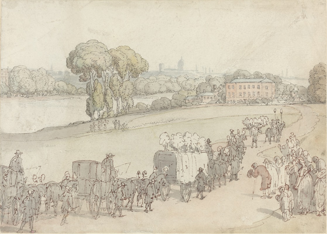 Thomas Rowlandson - A Funeral Procession