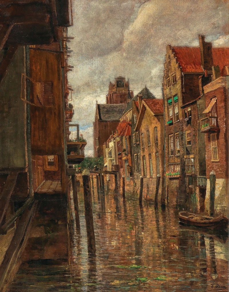 Tina Blau - A canal in Dordrecht