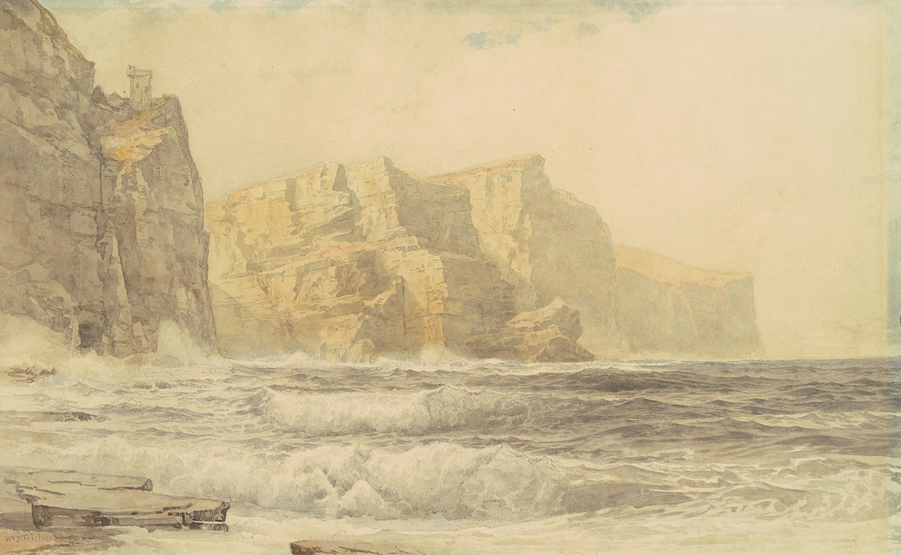 William Trost Richards - Baldart Castle, Kilkee, County Clare, Ireland