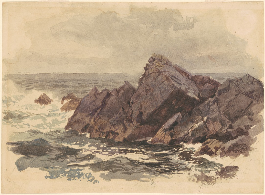 William Trost Richards - Seascape with Rocks
