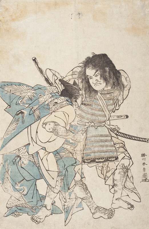 Katsukawa Shunshō - The Armor-pulling Scene from the Tale of the Sōga Brothers