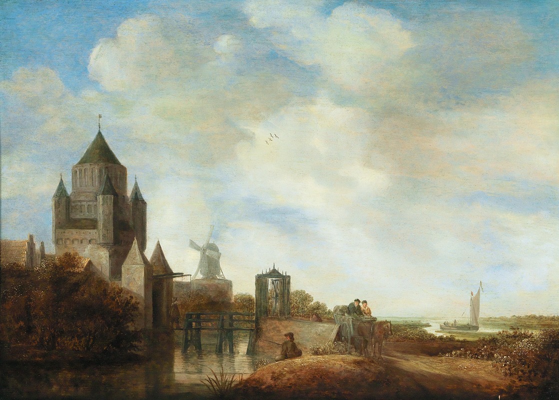 Wouter Knijff - Landscape with the Klijne Houtpoort in Haarlem