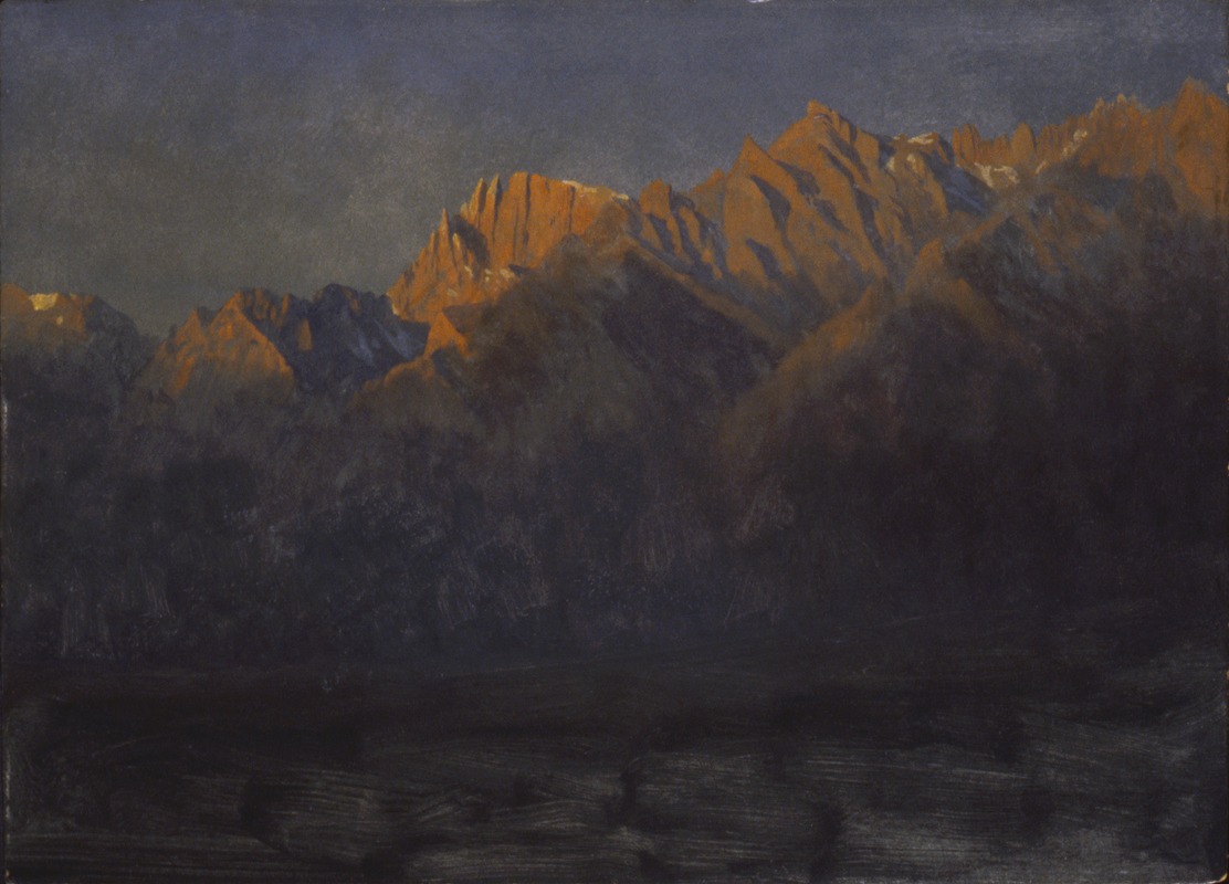 Albert Bierstadt - Sunrise in the Sierras