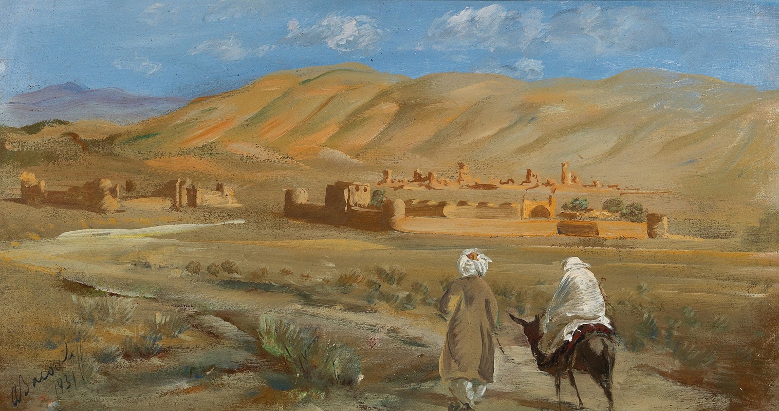 Alexandre Jacovleff - In the desert of Afghanistan