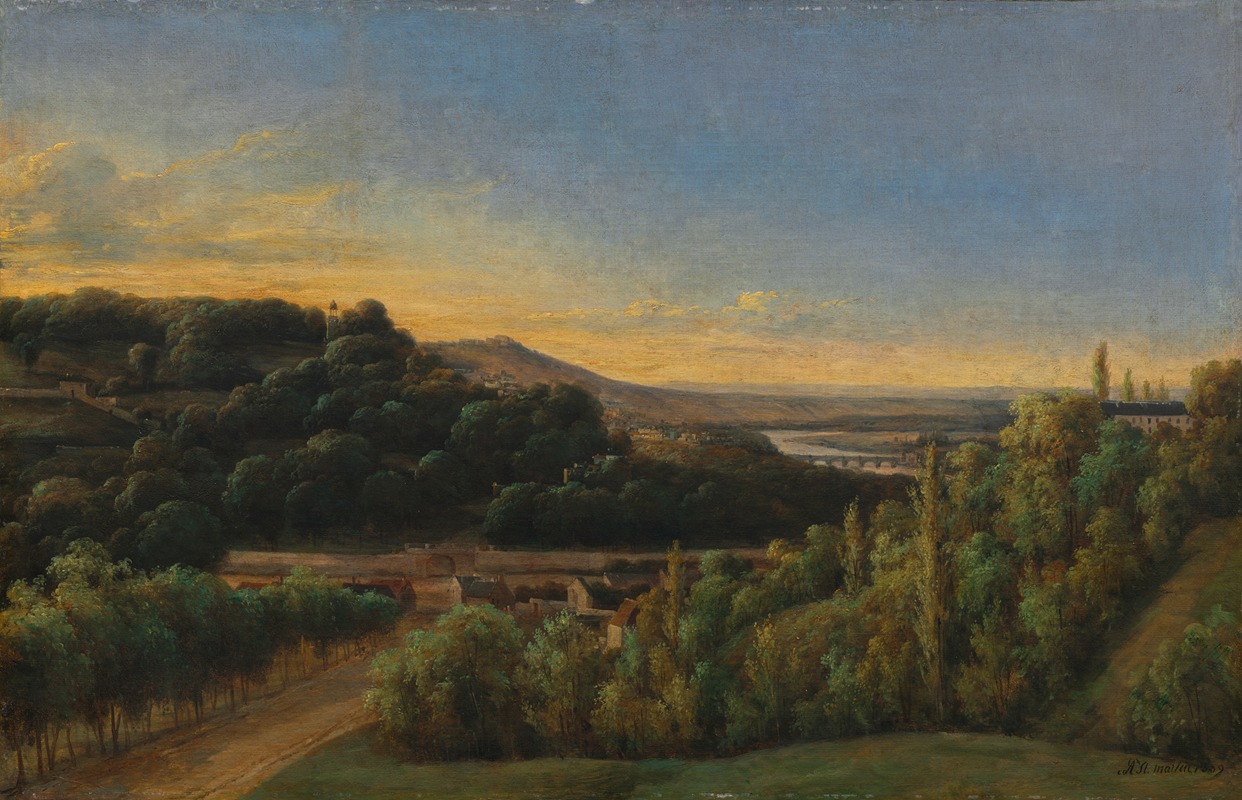 Alexandre Pau de Saint-Martin - View of Saint-Cloud, Near the Seine