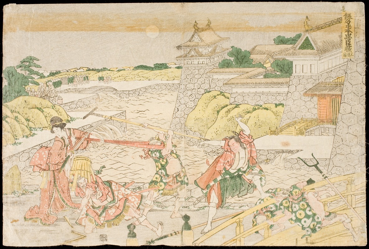 Katsushika Hokusai - Act III from the Play Kanadehon Chūshingura, ‘A Kana Primer for the Treasury of Loyal Retainers’