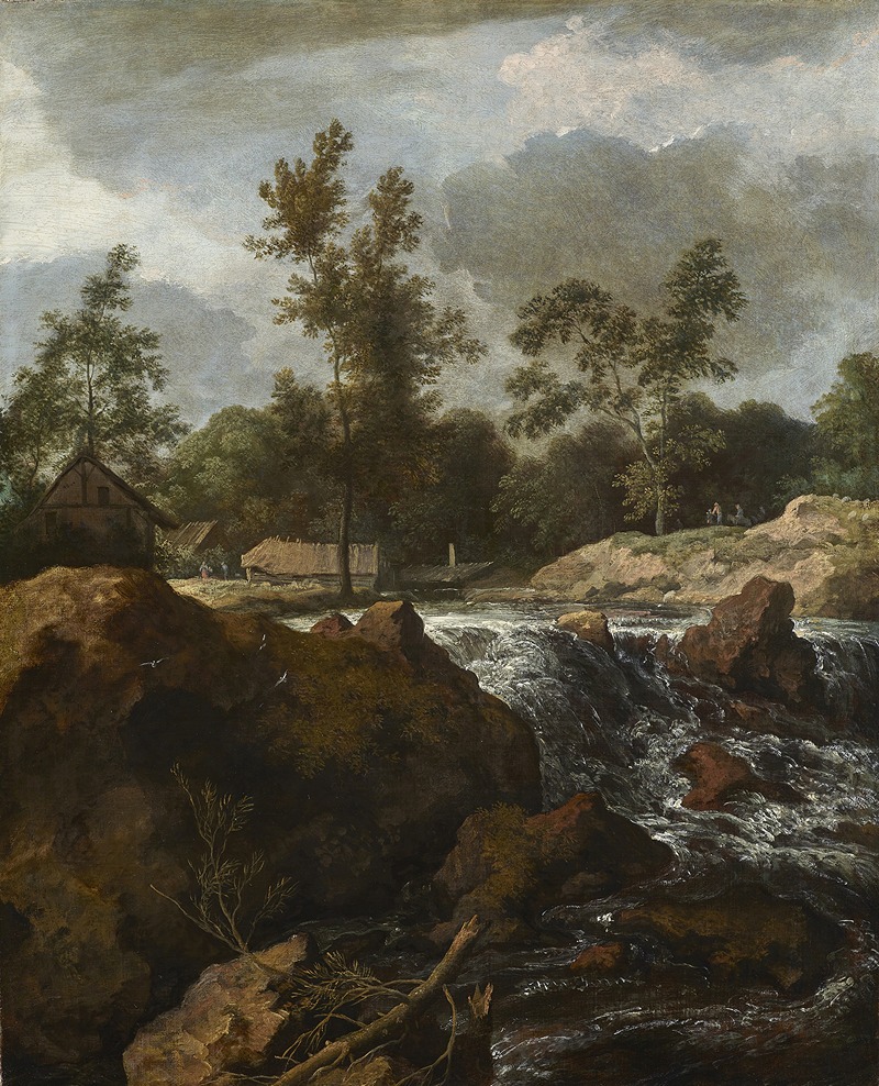 Allaert van Everdingen - Landscape with Waterfall