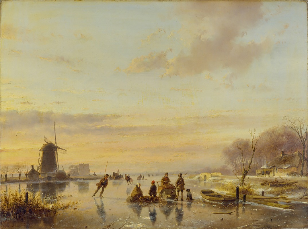 Andreas Schelfhout - Winter in Holland