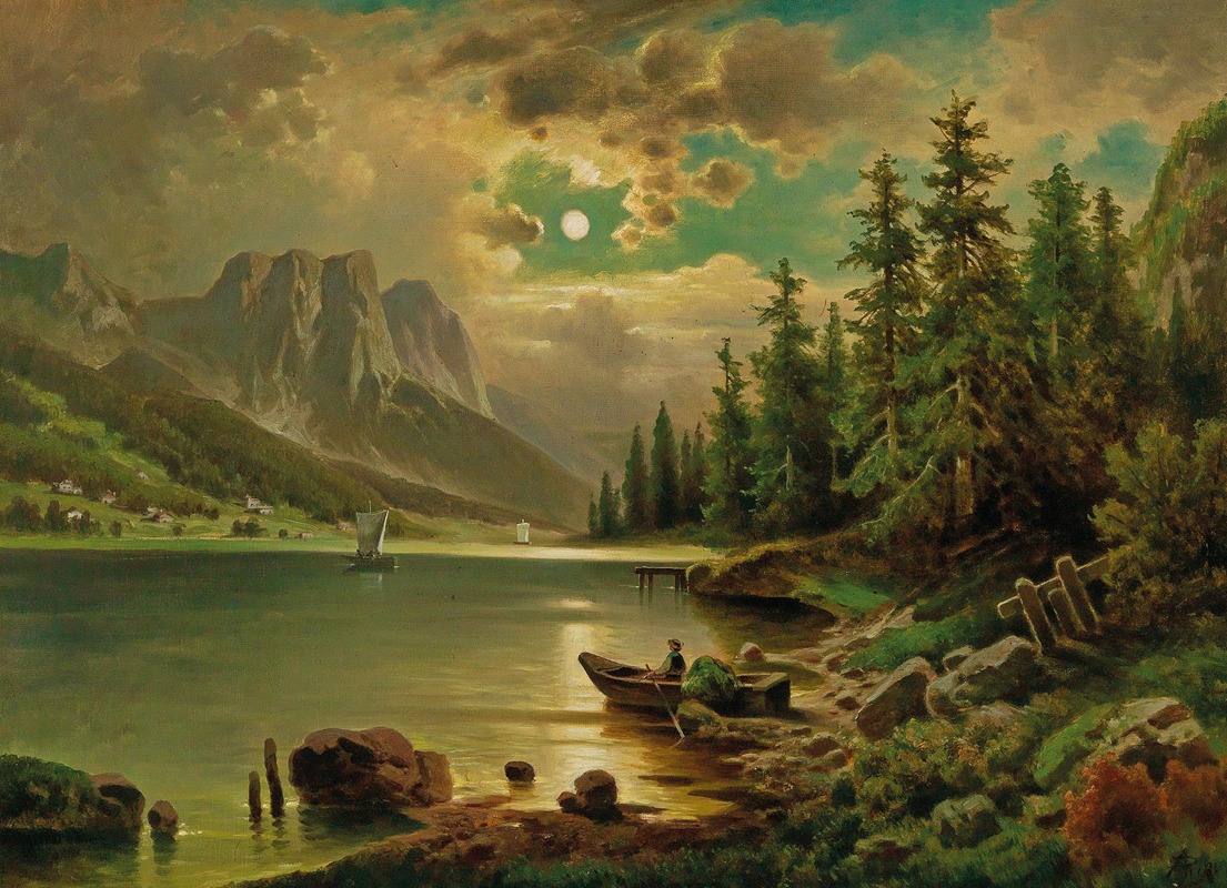 Anton Pick - View of the Grundlsee with the Backenstein in the background