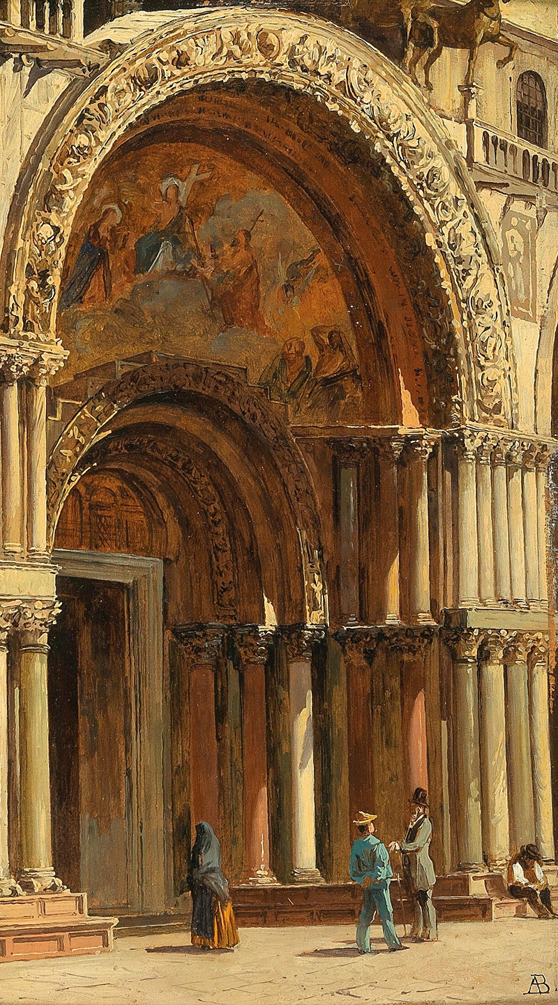 Antonietta Brandeis - Venice, the Entrance to St Mark’s Basilica