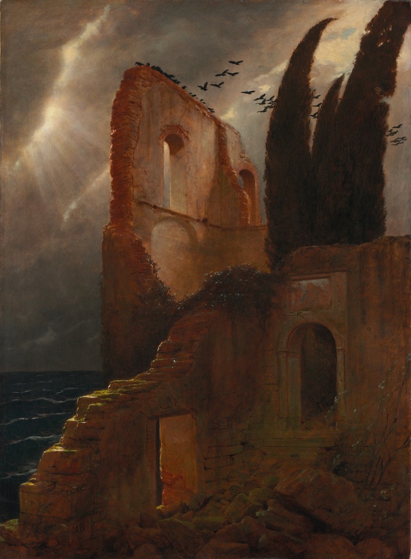 Arnold Böcklin - Ruin by the Sea
