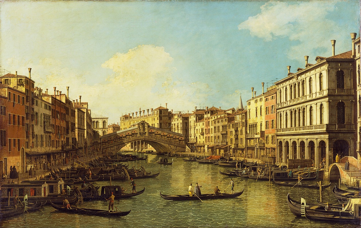 Canaletto - Venice, the Grand Canal from the Palazzo Dolfin-Manin to the Rialto Bridge