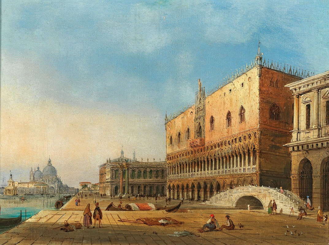 Carlo Grubacs - Venice, a view of St Mark’s Basin and the Doge’s Palace, in the background Santa Maria della Salute