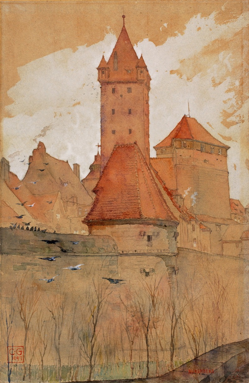 Cass Gilbert - Towers from the City Wall, Nuremberg