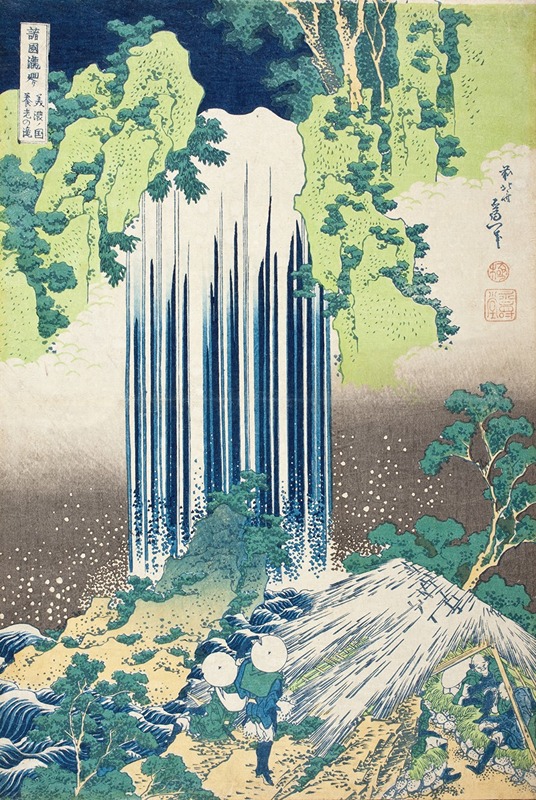 Katsushika Hokusai - Yōrō Falls in Mino Province