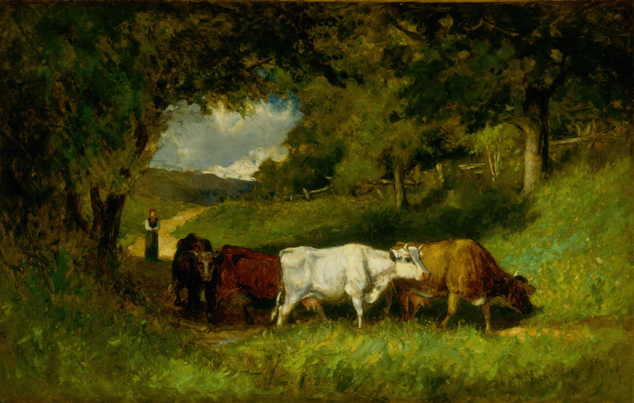 Edward Mitchell Bannister - Driving Home the Cows
