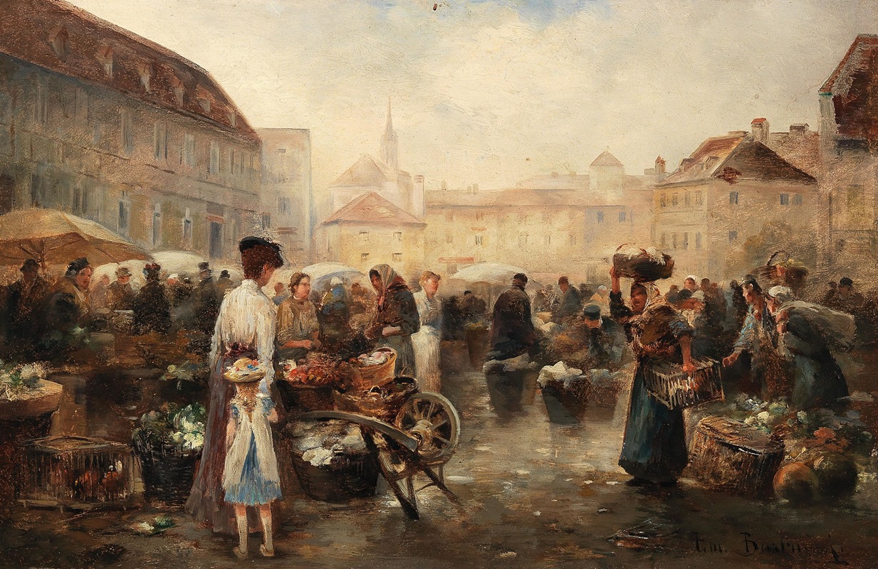 Emil Barbarini - Flower Market in Krems
