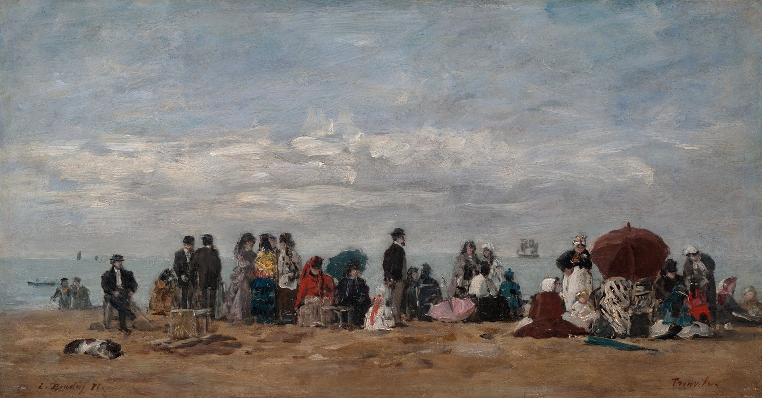 Eugène Boudin - The Beach at Trouville