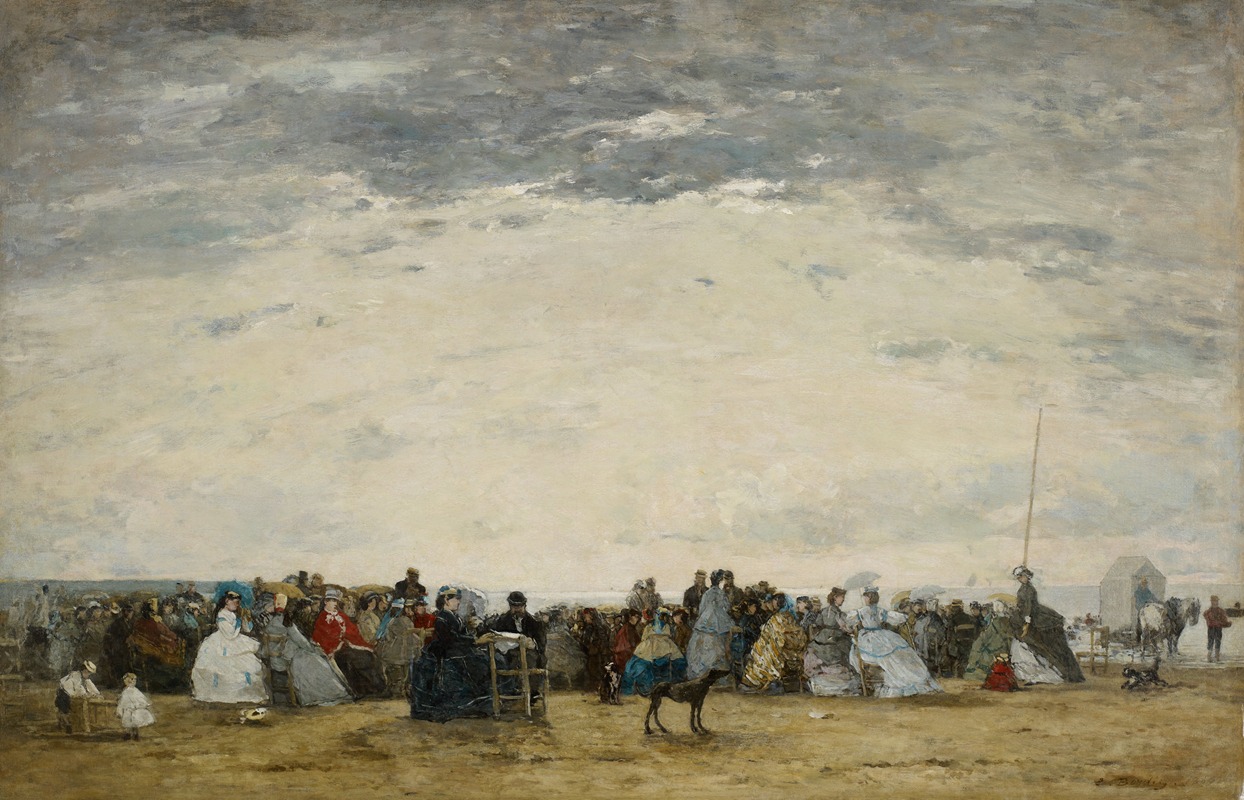 Eugène Boudin - Vacationers on the Beach at Trouville