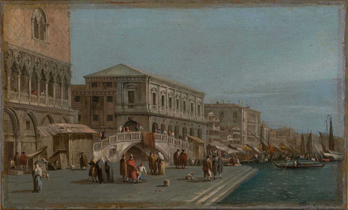 Francesco Guardi - A View of the Molo and the Riva degli Schiavone in Venice