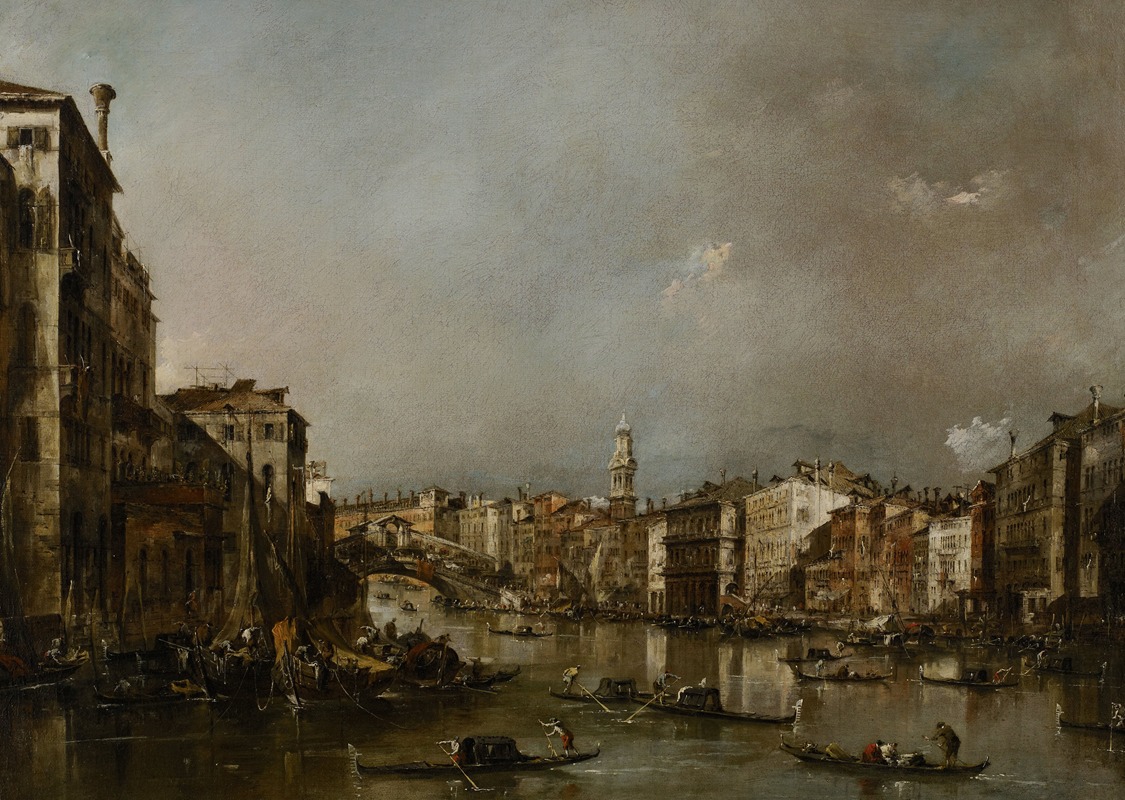 Francesco Guardi - View up the Grand Canal toward the Rialto