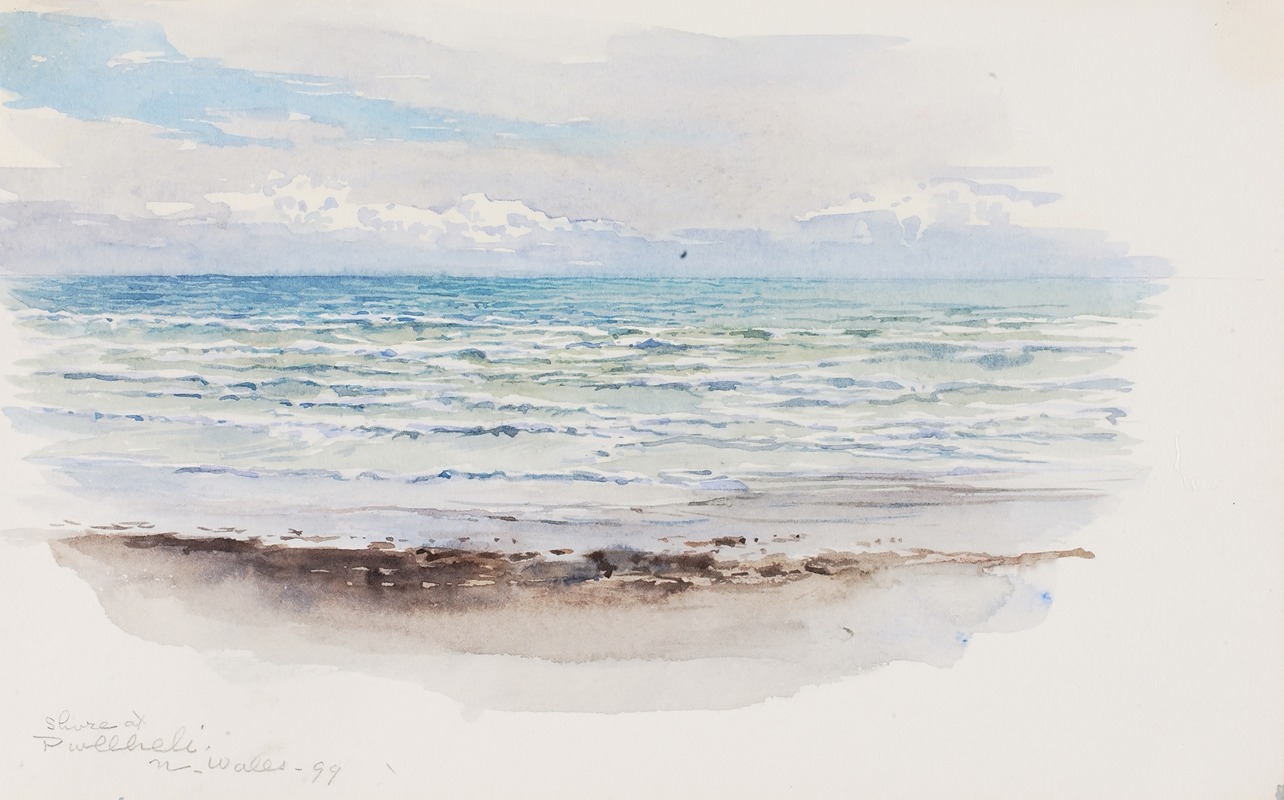 George Elbert Burr - Shore at Pwllheli, N. Wales