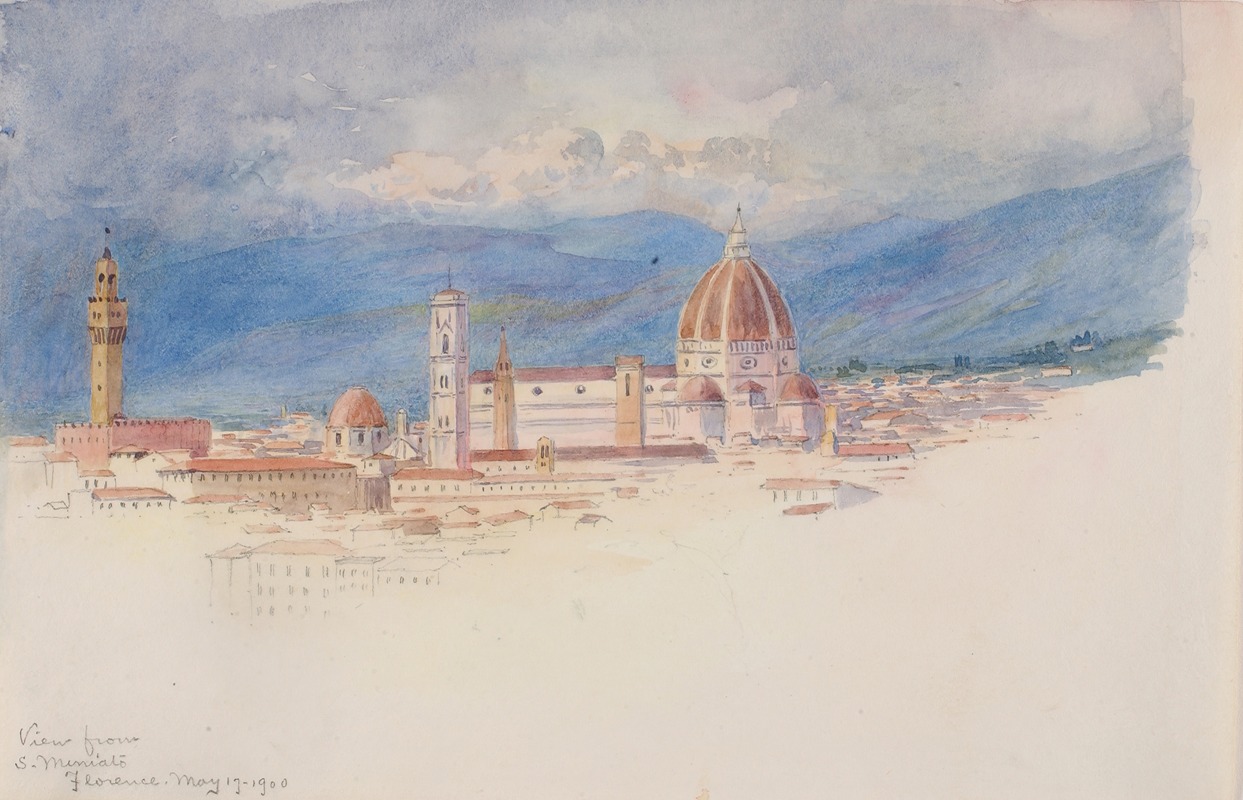 George Elbert Burr - View from S. Miniato, Florence