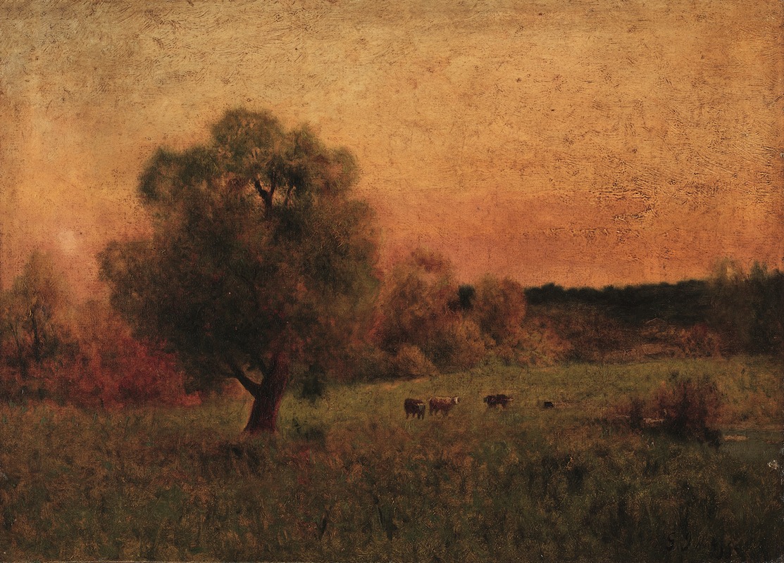 George Inness - Cows in a Field