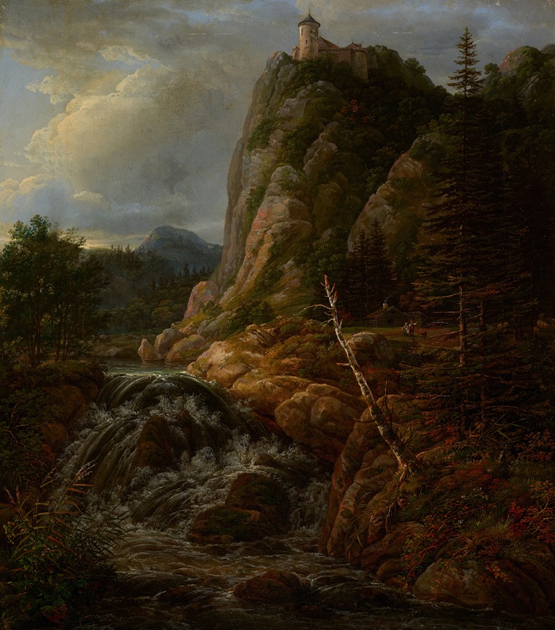 Johan Christian Dahl - Nordic Landscape with a Castle