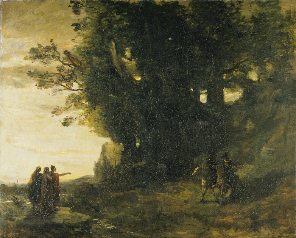 Jean-Baptiste-Camille Corot - Macbeth, paysage (Macbeth, Landscape)