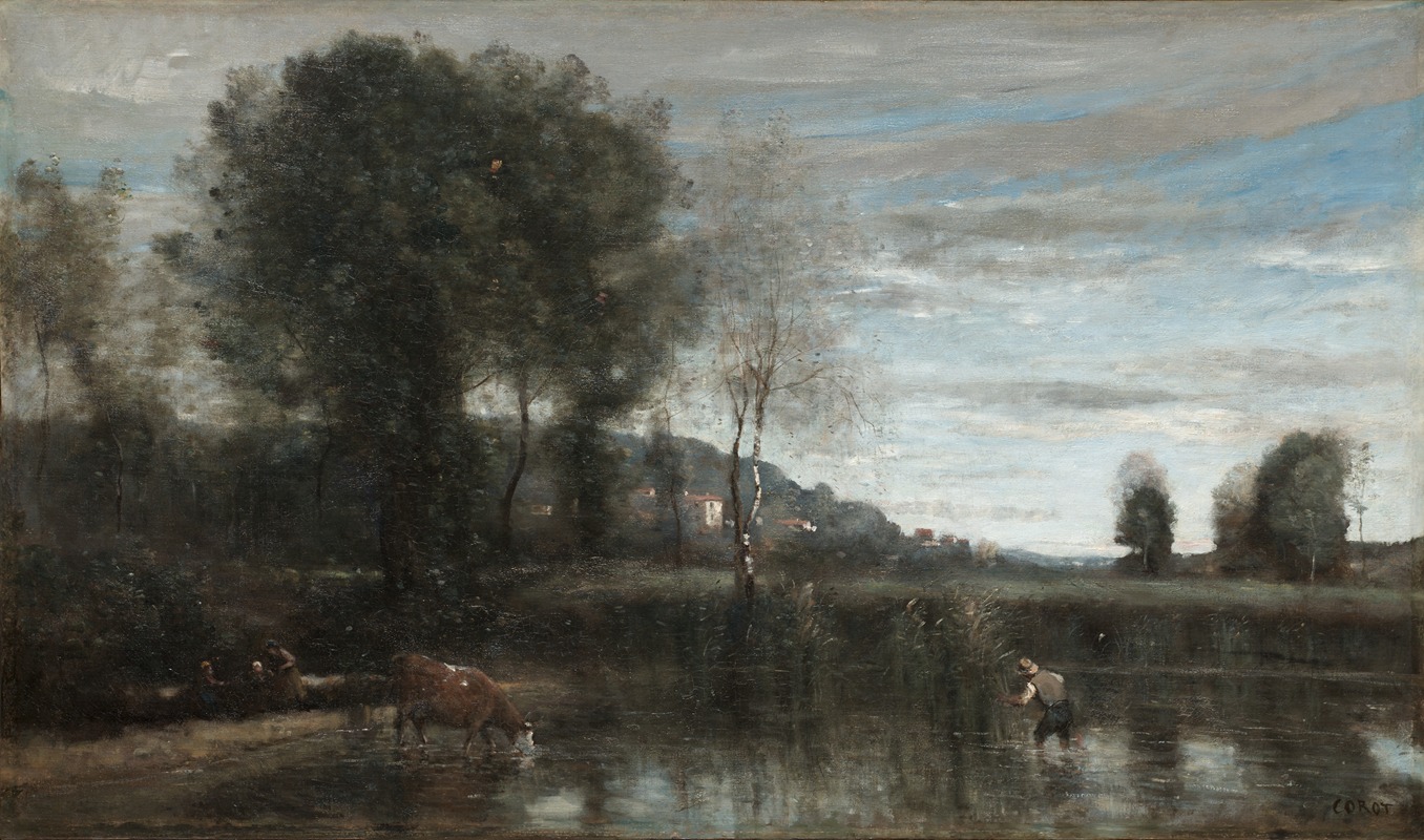 Jean-Baptiste-Camille Corot - Pond at Ville-d’Avray