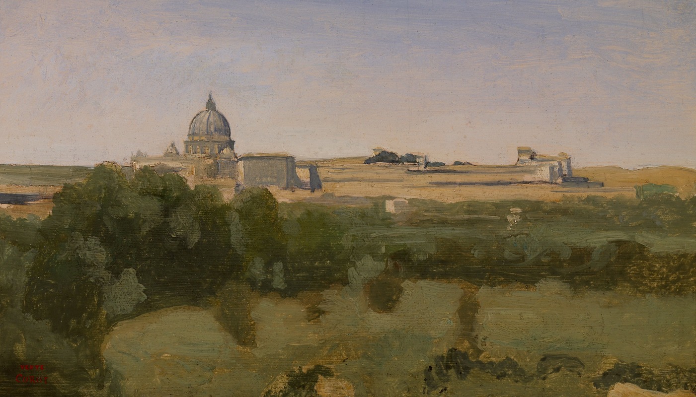Jean-Baptiste-Camille Corot - View of Rome from Monte Pincio