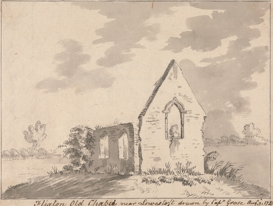 Capt. Francis Grose - Folio of Views in Norfolk and Suffolk Flixton Old Chapel, near Lowestoft, Suffolk