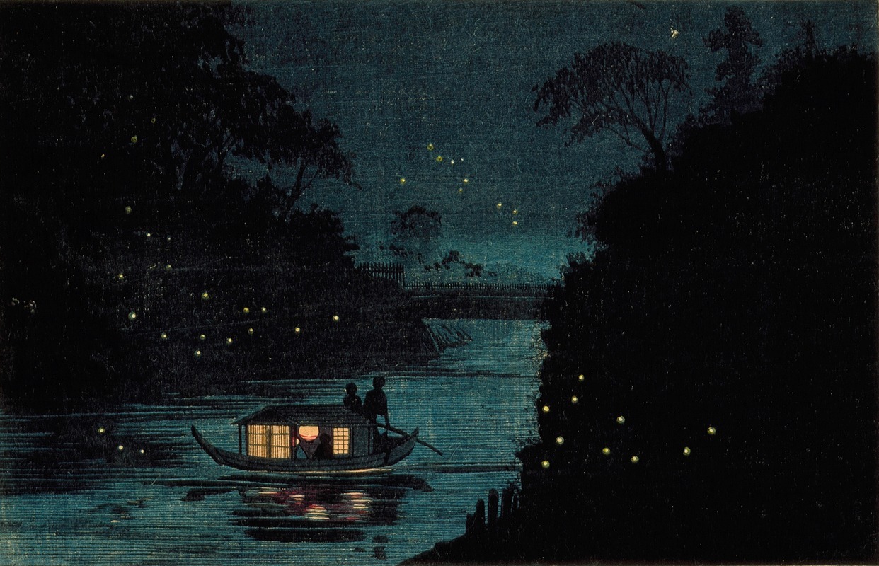 Kobayashi Kiyochika - Fireflies at Ochanomizu