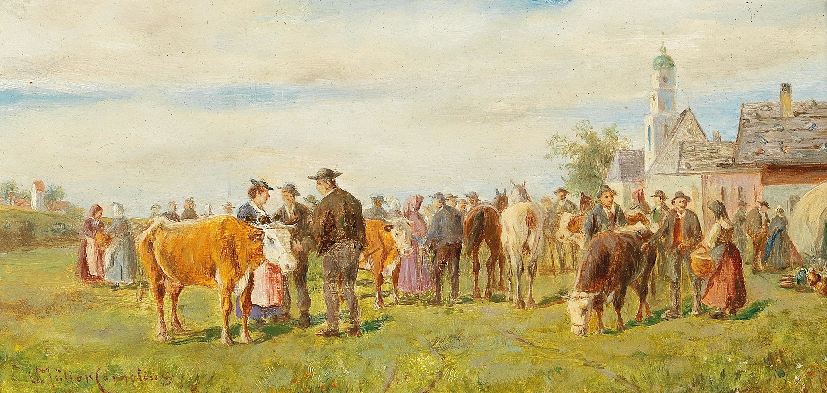 Ludwig Müller-Cornelius - Cattle Market