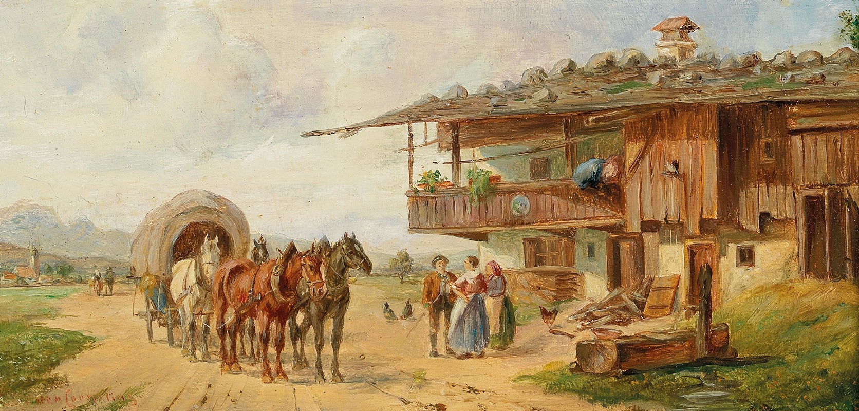 Ludwig Müller-Cornelius - Resting by the House