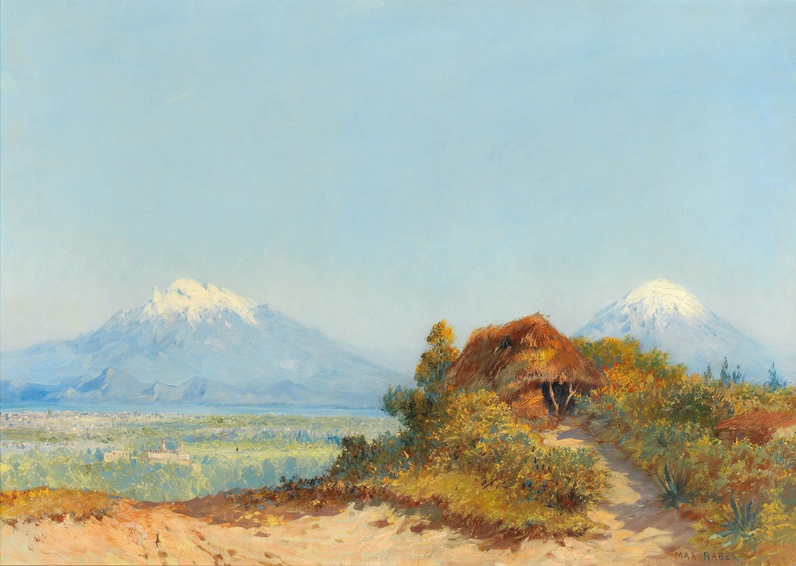 Max Friedrich Rabes - Sicilian Landscape, Etna in the Background