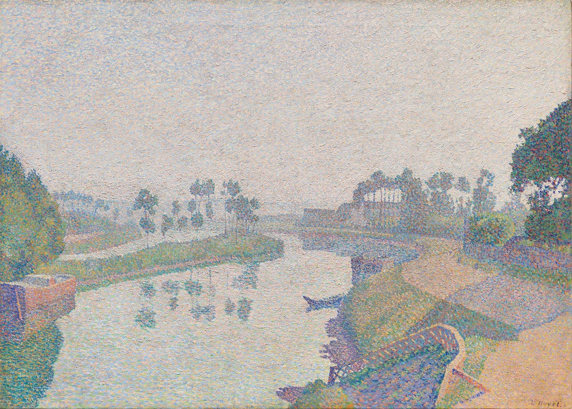 Louis Hayet - Banks of the Oise at Dawn