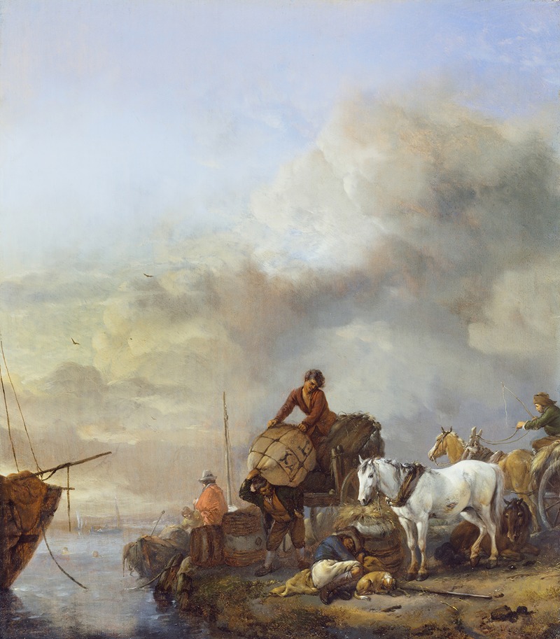 Philips Wouwerman - Landing a Boat