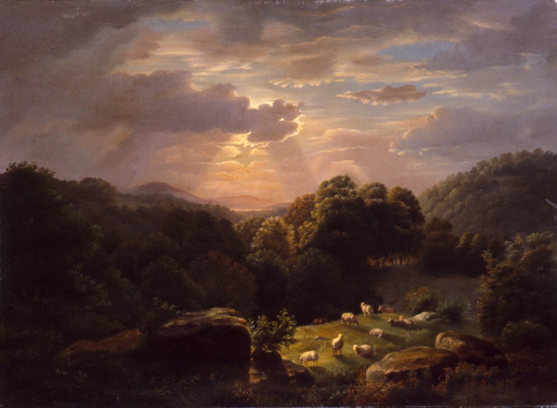 Robert S. Duncanson - Landscape with Sheep