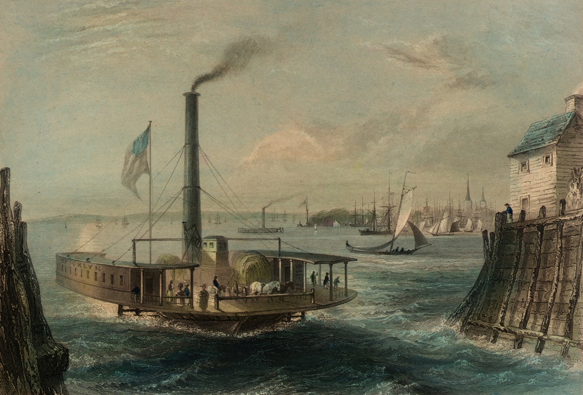 Anonymous - The Ferry at Brooklyn, New York, 1838