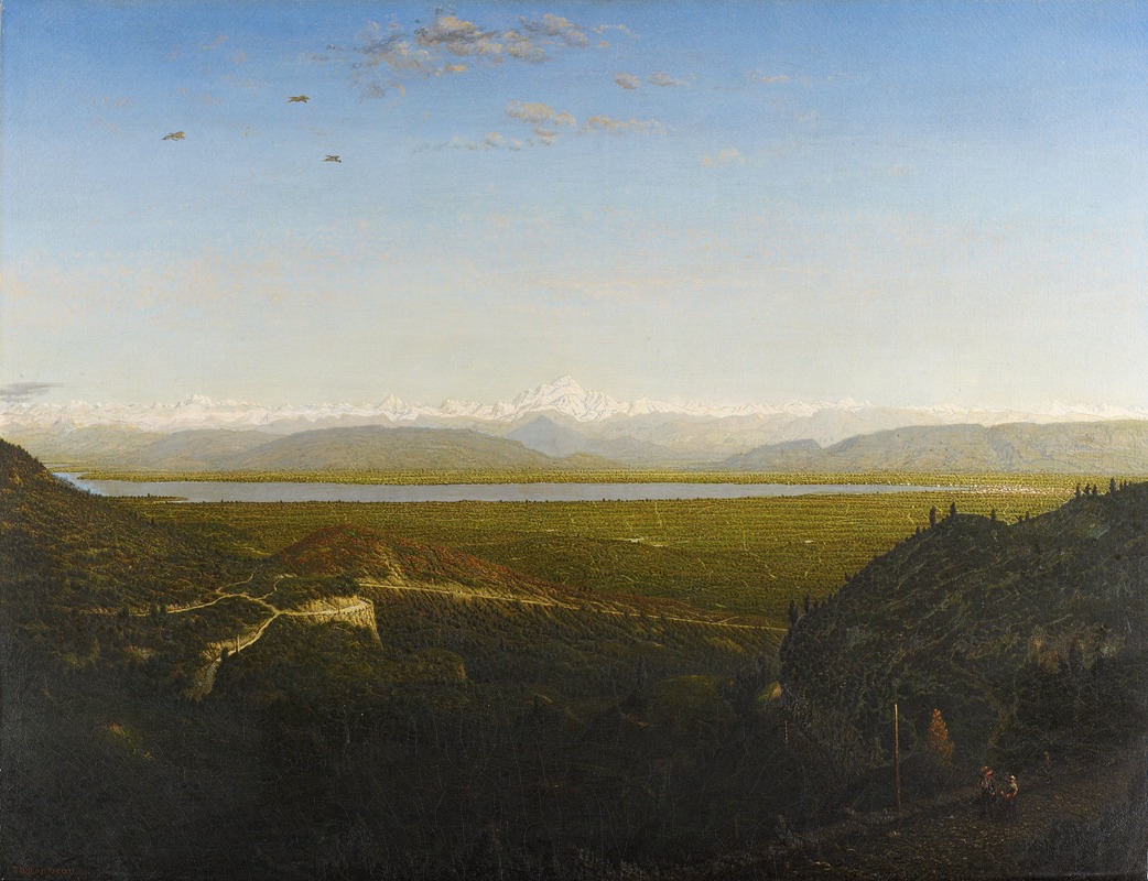 Théodore Rousseau - View of Mont Blanc, Seen from La Faucille