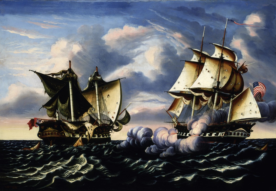 Thomas Chambers - Capture of H.B.M. Frigate Macedonian by U.S. Frigate United States, October 25, 1812