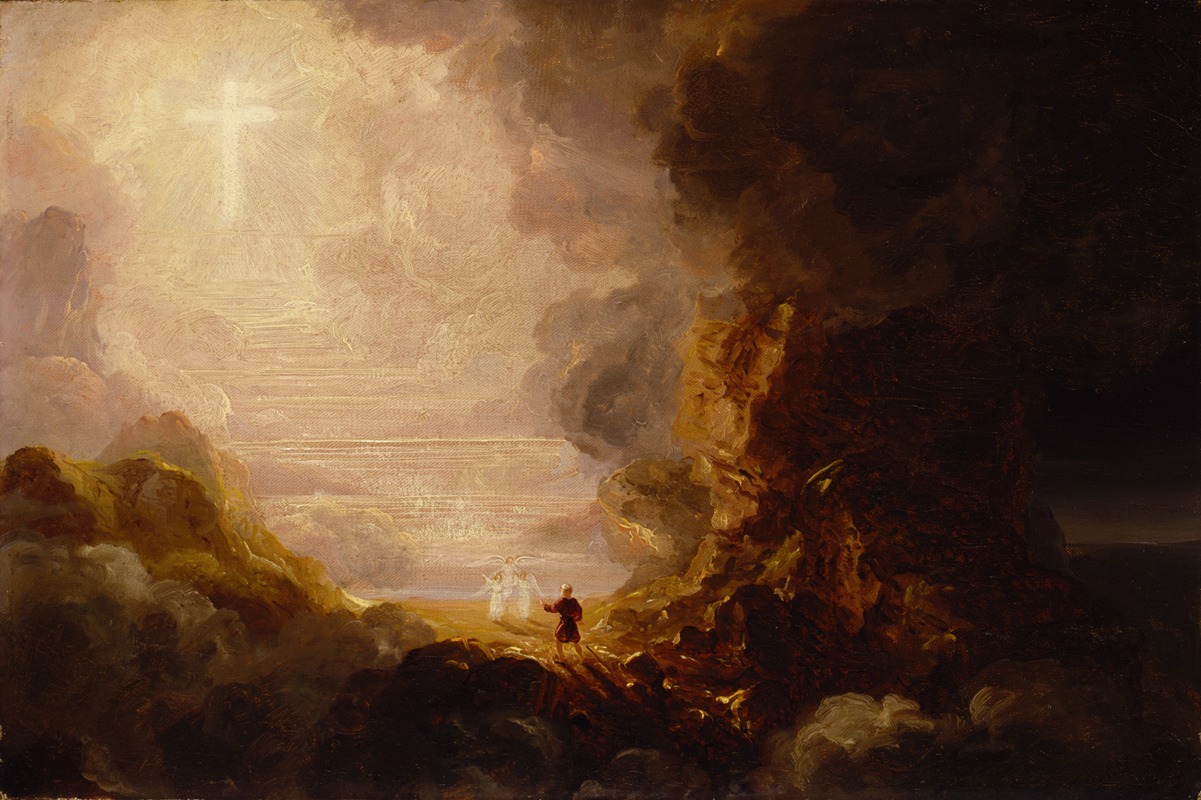 Thomas Cole - The Pilgrim of the Cross at the End of His Journey (study for series, The Cross and the World)