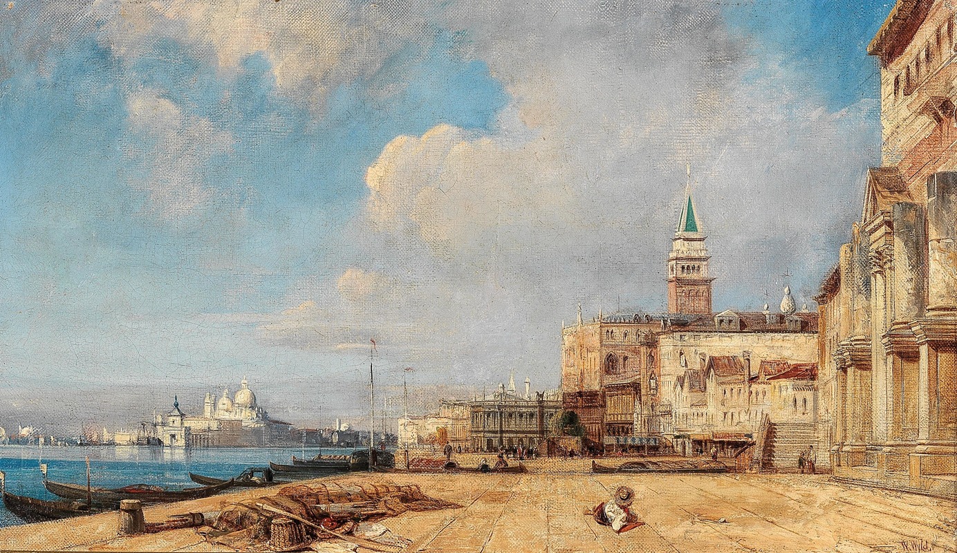 William Wyld - Venice, View of the Campanile and Santa Maria della Salute