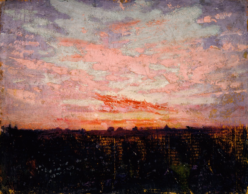 Abbott Handerson Thayer - Sunrise Or Sunset, Study For Book, Concealing Coloration In The Animal Kingdom