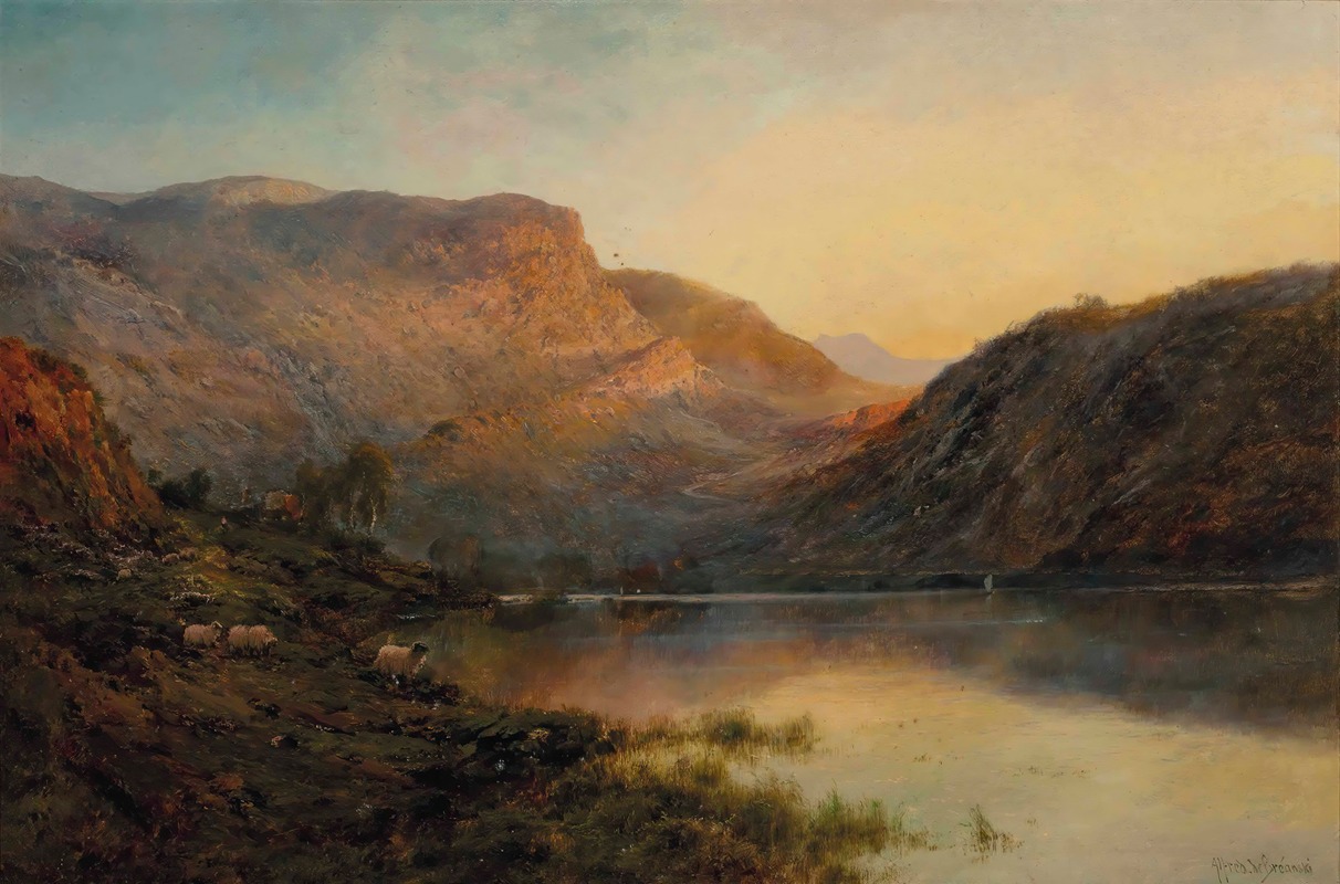 Alfred de Bréanski - The Evening Glow, Vale Of Eagle, Loch Lomond