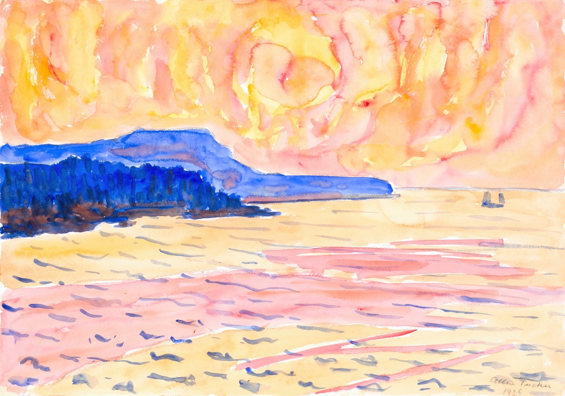 Allen Tucker - Watercolor No. 6, Blue Coast