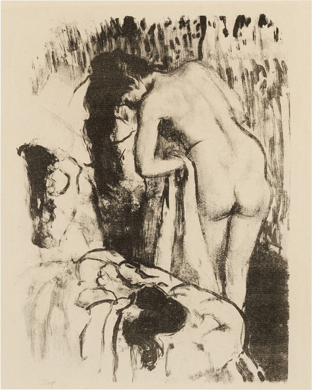 Edgar Degas - Femme nue debout à sa toilette
